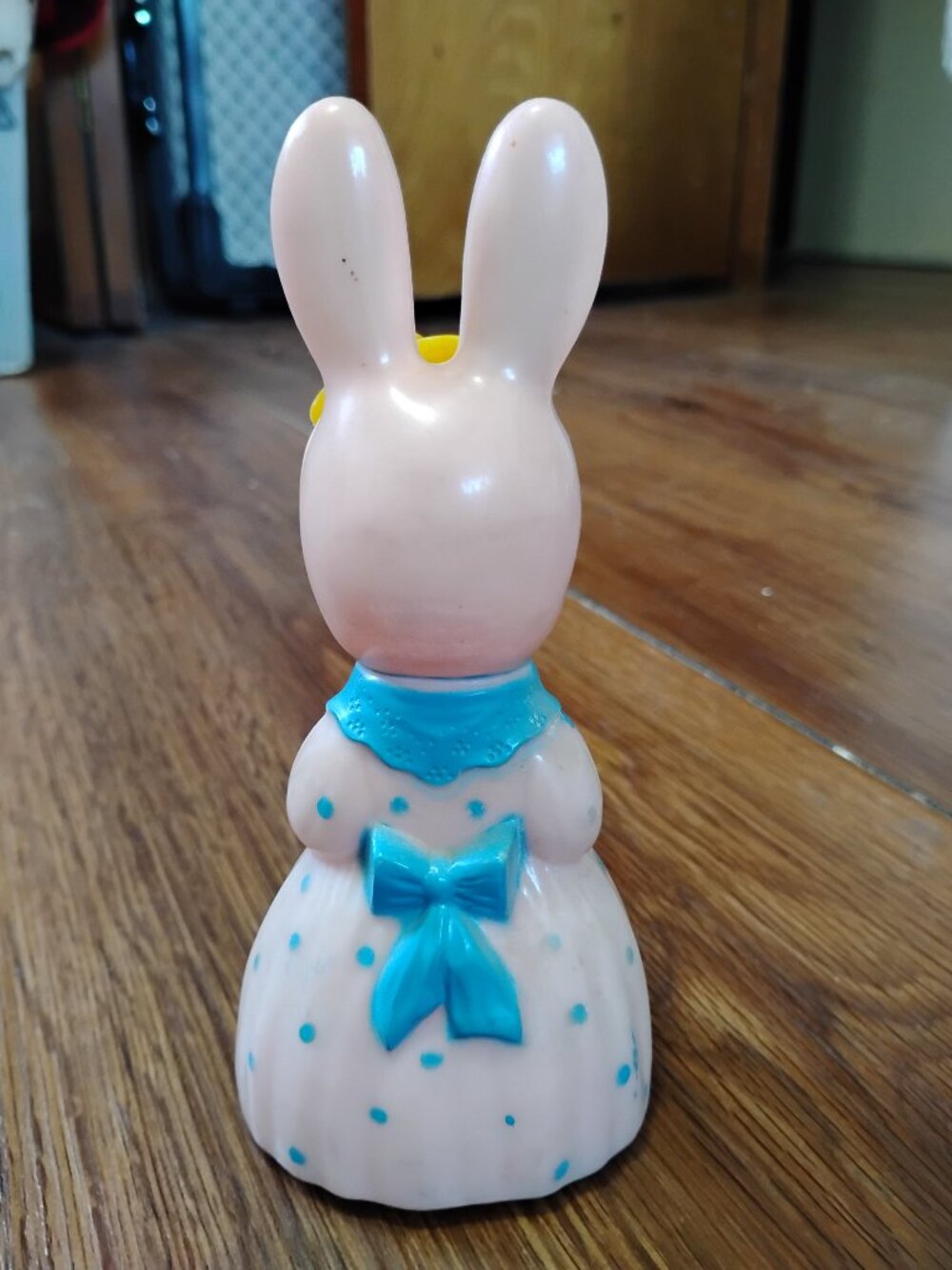 Vintage Knickerbocker Bunny Rabbit Plastic Rattle Toy - Picture 3 of 6
